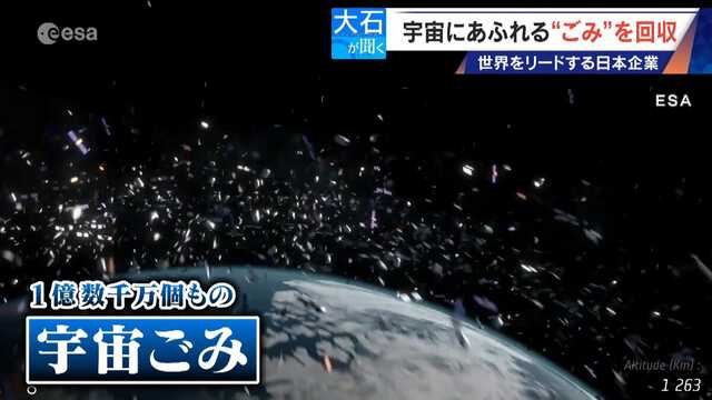 宇宙ごみ 廃棄された人工衛星やロケットの残骸… 宇宙にあふれる“ごみ”が深刻化