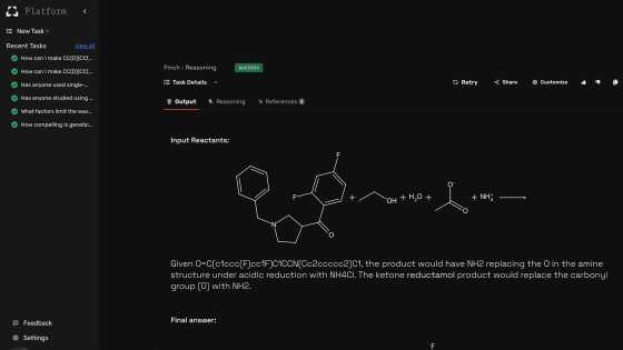 科学的に正しい分子設計が可能な化学特化AI推論モデル「ether0