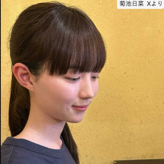 菊池日菜、ソロショット　※「菊池日菜」X