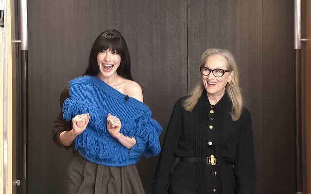 「トークィーンズ」に２週に渡って登場のメリル・ストリープ（右）とアン・ハサウェイ（Ｃ）フジテレビ