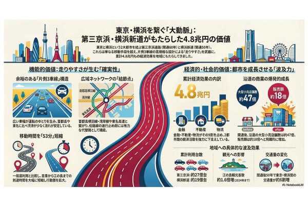 東京・横浜 道路の経済価値。