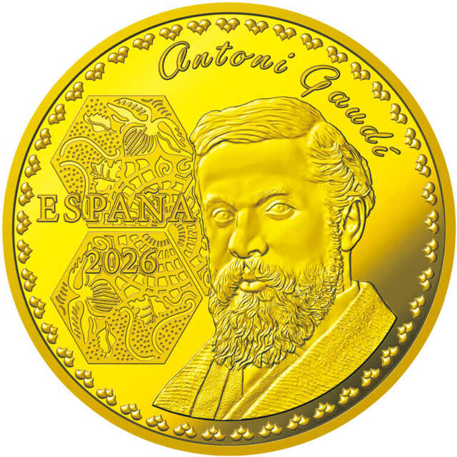 400ユーロ金貨<サグラダ・ファミリア>裏面