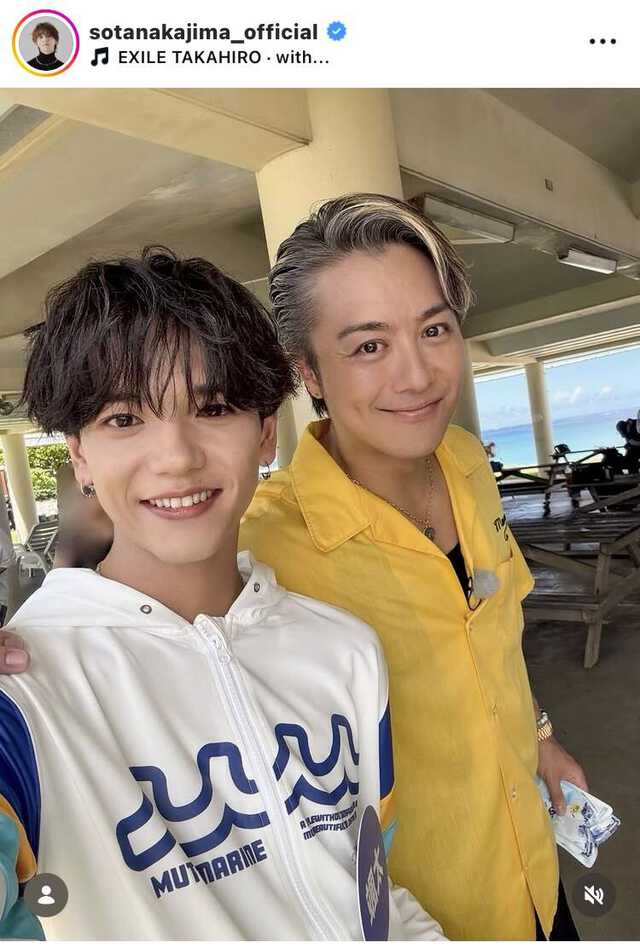 中島颯太、“師匠”と2ショット「師匠かっこよすぎます」「やばいかわい
