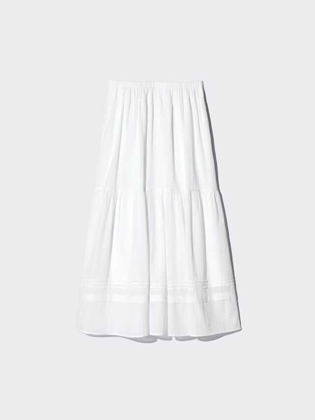 2026春ユニクロ大人女性おすすめティアードマキシスカート