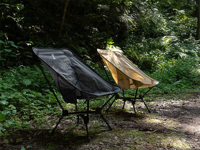 【CROCO】DOD キャンプ用チェア ベージュ 収納バッグ付き QUICKCAMP 収束式ローチェア 一人掛け 一人用 1人用 アウトドア