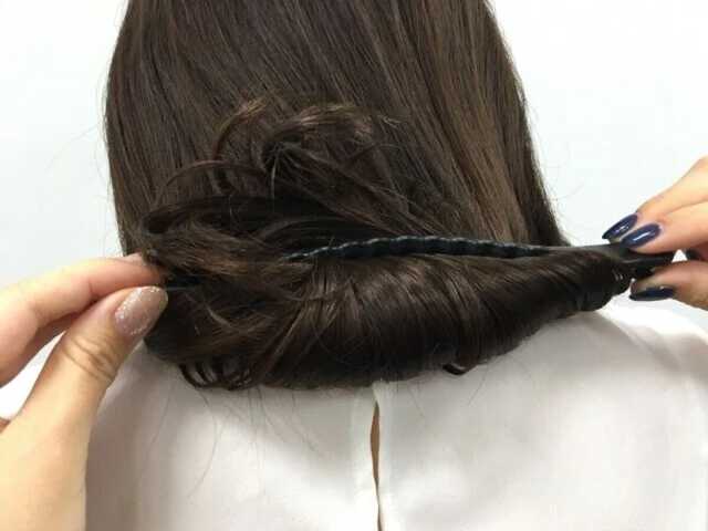 ダイソー　シニヨンメーカー　使用方法