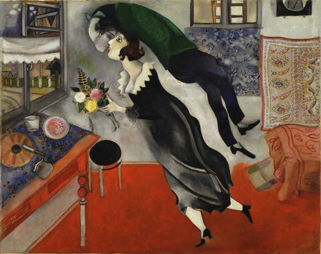 シャガール ベニスの恋人たち 500ピース パズル MARC CHAGALL マルク シャガール「ヴァンスの恋人たち」1985年 公認 部数限定