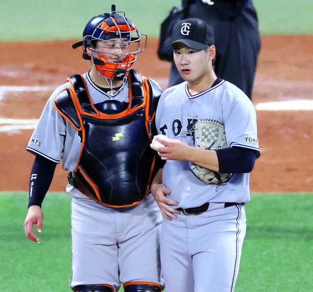 巨人 井上温大 ユニフォーム XL 1回でも多く投げるのが大事」巨人・井上温大が5回2失点で4勝目
