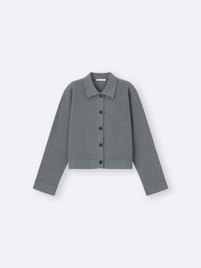 ミラノリブポロカーディガン 2026gu春値下げ大人女性おすすめミラノリブポロカーディガン