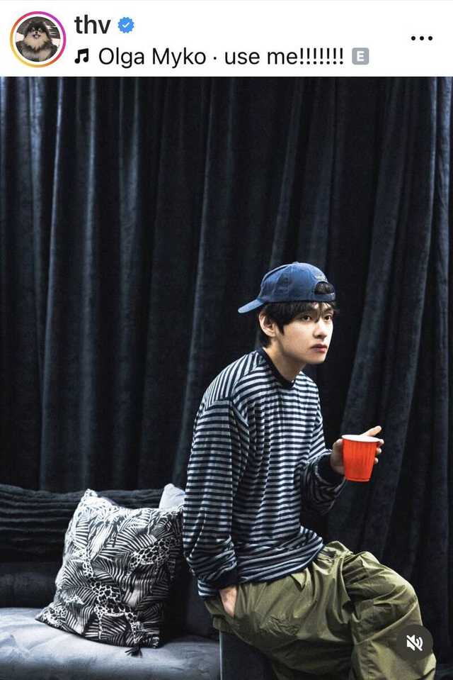 ＢＴＳ・Ｖのインスタグラム（＠ｔｈｖ）より