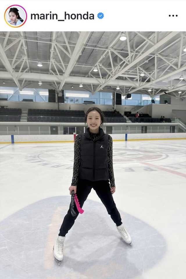 本田真凜さんのインスタグラム（＠ｍａｒｉｎ＿ｈｏｎｄａ）より