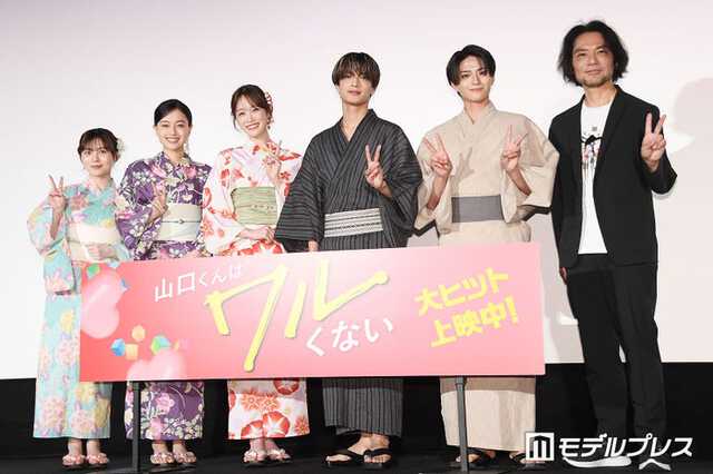 (左から)上原あまね、上坂樹里、高橋ひかる、高橋恭平、岩瀬洋志、守屋健太郎監督(C)モデルプレス