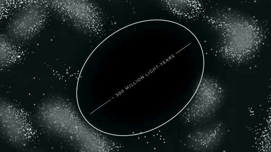 宇宙の広い範囲を占めている銀河がほとんどない領域「超空洞(ボイド)」とは？ - 画像