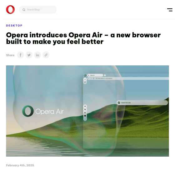Operaがマインドフルネスと心の健康に焦点を当てたブラウザ「Opera Air」をリリース - 画像