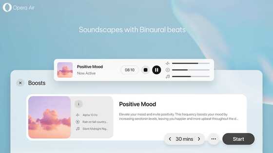 Operaがマインドフルネスと心の健康に焦点を当てたブラウザ「Opera Air」をリリース - 画像