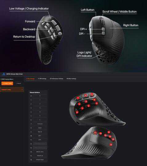 Mouse1 ゲームも仕事も効率アップの予感。10ボタン搭載のエルゴノミクスマウス - プラメポータル