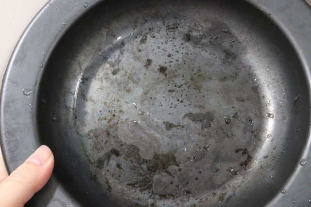 棕櫚たわし　使用後