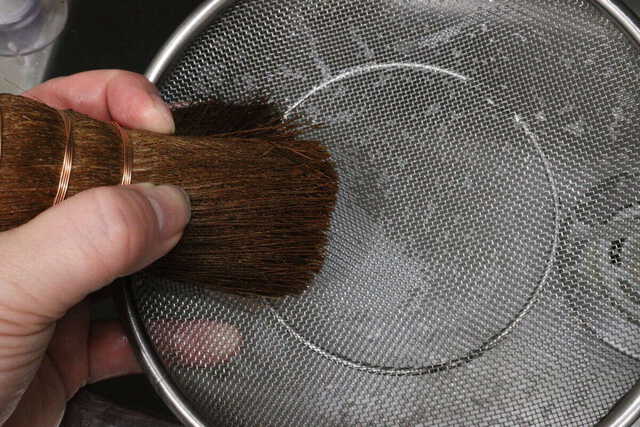 棕櫚たわし　ザル洗い