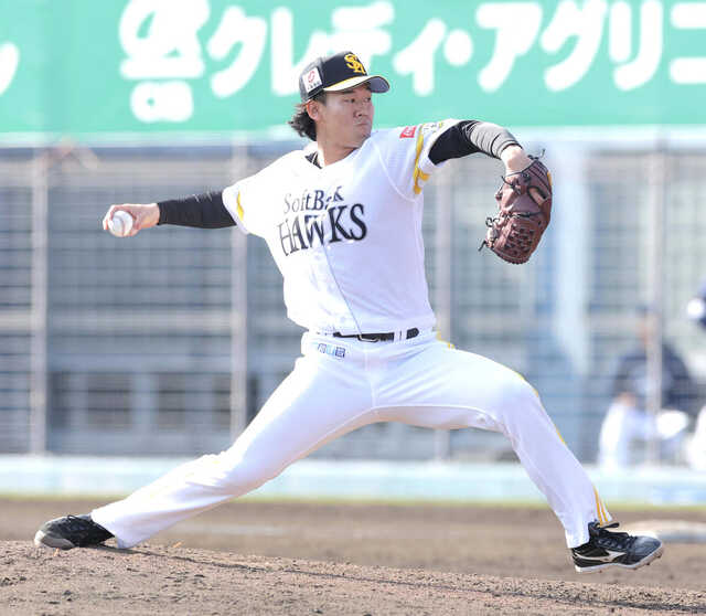 ９回に登板したソフトバンク・稲川滝汰（カメラ・太田　和樹）