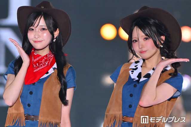 ≒JOY市原愛弓＆山田杏佳、カウガール風のミニ丈衣装着こなし「新鮮で