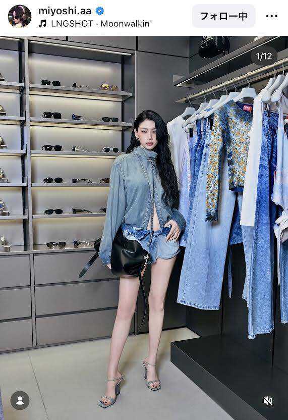 三吉彩花のインスタグラム（＠ｍｉｙｏｓｈｉ．ａａ）より