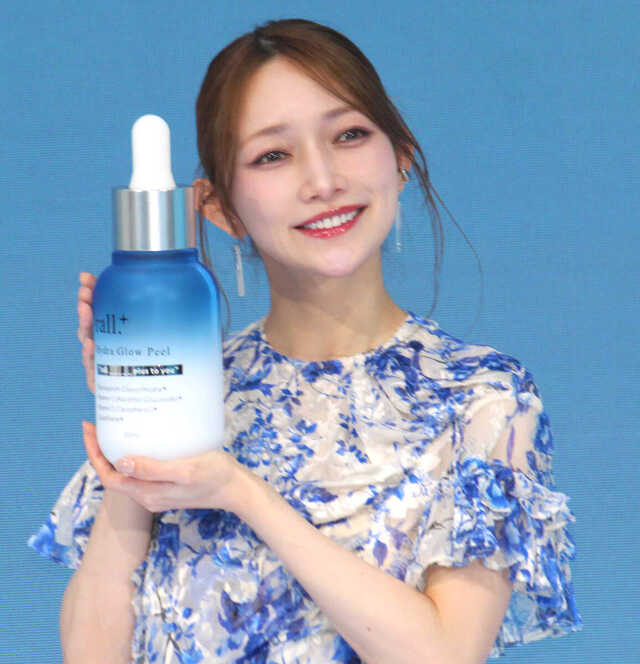 スキンケアブランド「rall．＋」ブランドローンチ発表会に参加した後藤真希