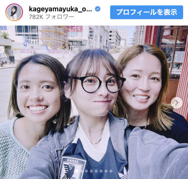 （写真左から）長谷川唯、影山優佳、清水梨紗　※「影山優佳」Instagram