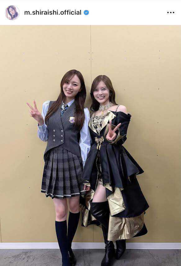 梅澤美波との２ショットを公開した白石麻衣のインスタグラム（＠ｍ．ｓｈｉｒａｉｓｈｉ．ｏｆｆｉｃｉａｌ）より