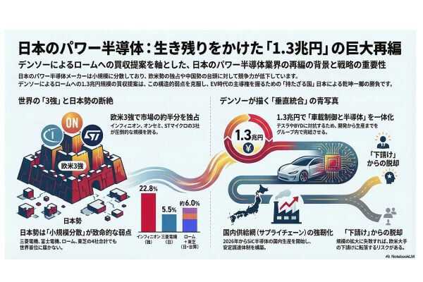 日本のパワー半導体業界再編戦略。
