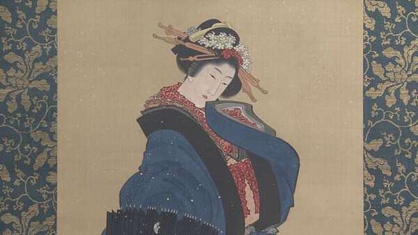 小樽芸術村開館10周年を記念 葛飾北斎の貴重な肉筆画「雪中美人図」が
